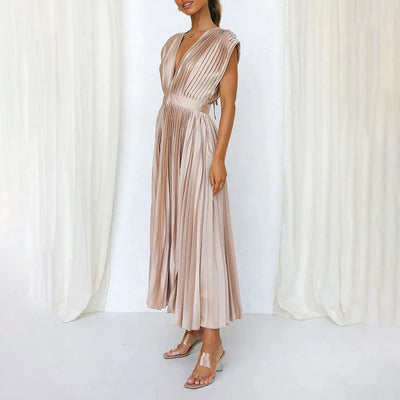Hildegard – Plissiertes Midikleid