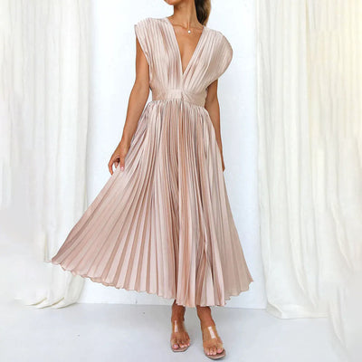 Hildegard – Plissiertes Midikleid