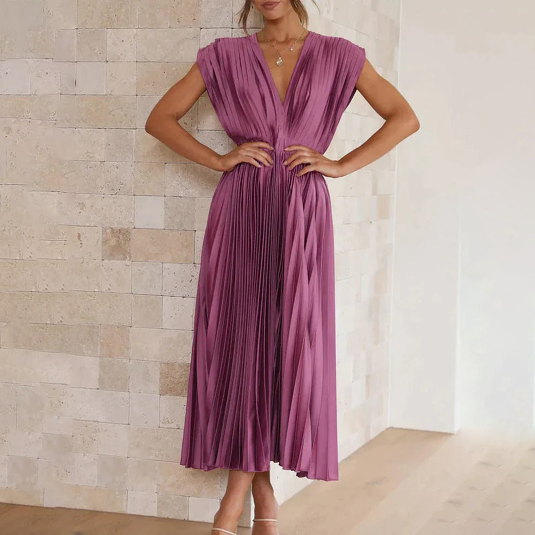 Hildegard – Plissiertes Midikleid