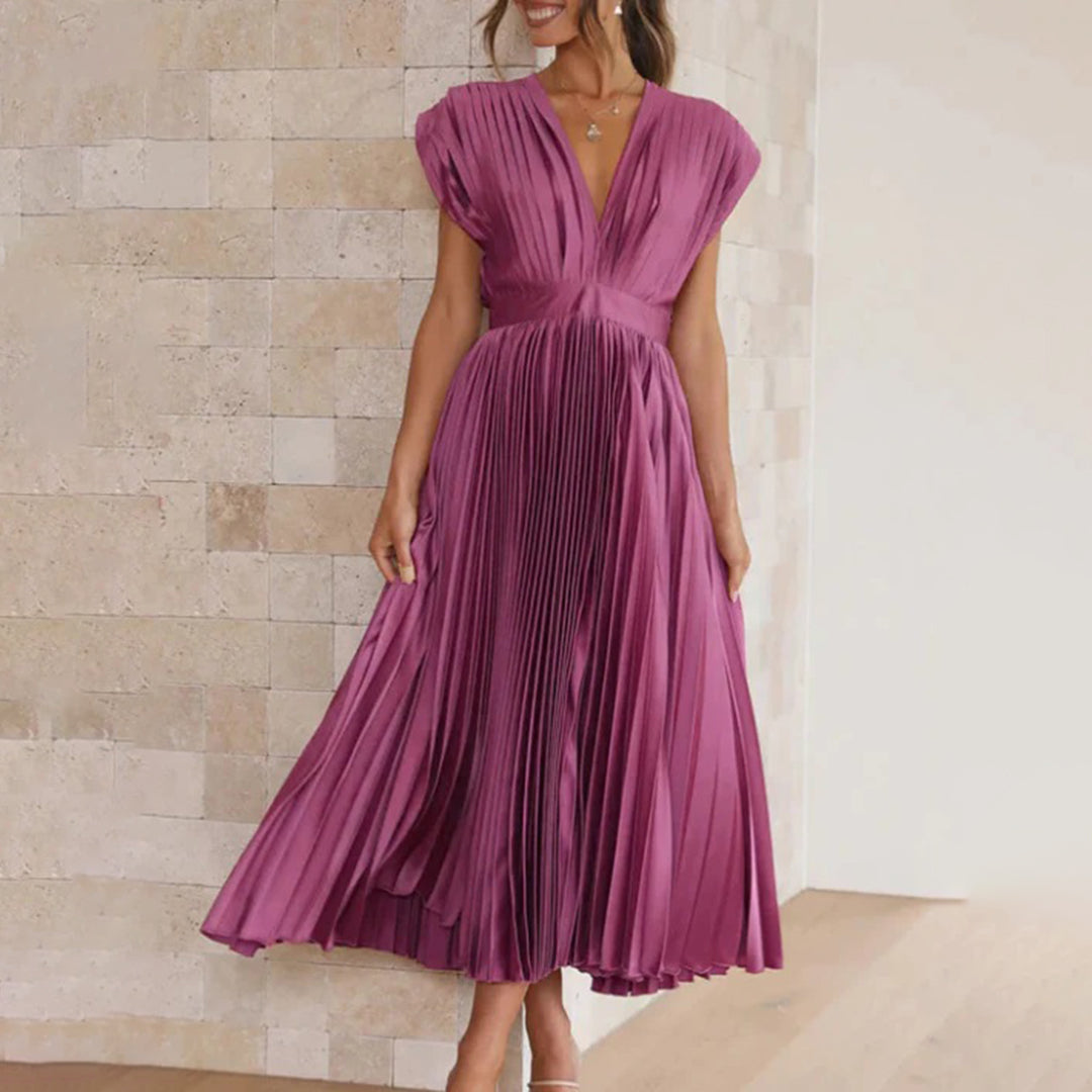 Hildegard – Plissiertes Midikleid