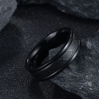 Moderner Ring mit römischen Ziffern