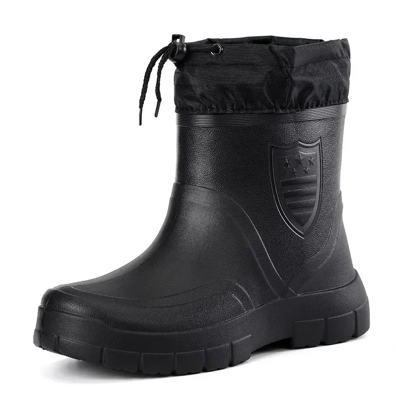 Herren Gefütterte Gummistiefel | Schwarz