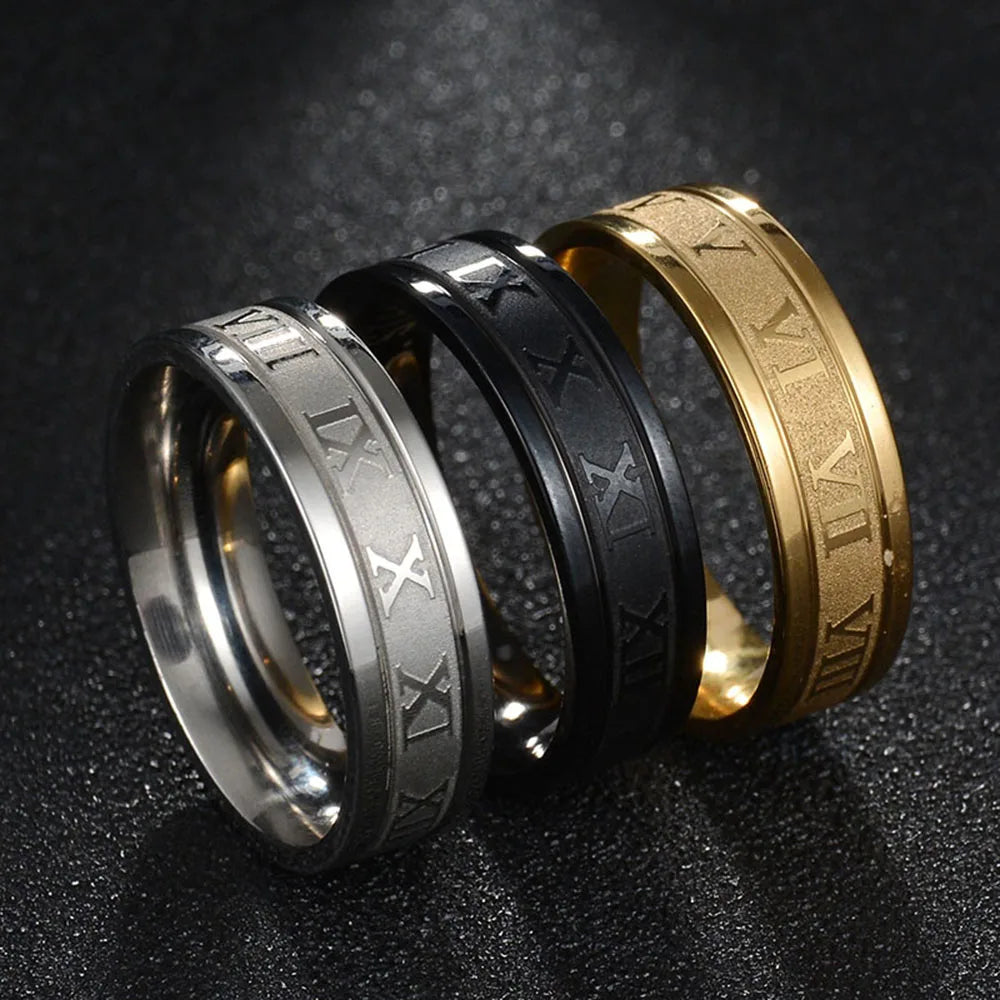 Moderner Ring mit römischen Ziffern