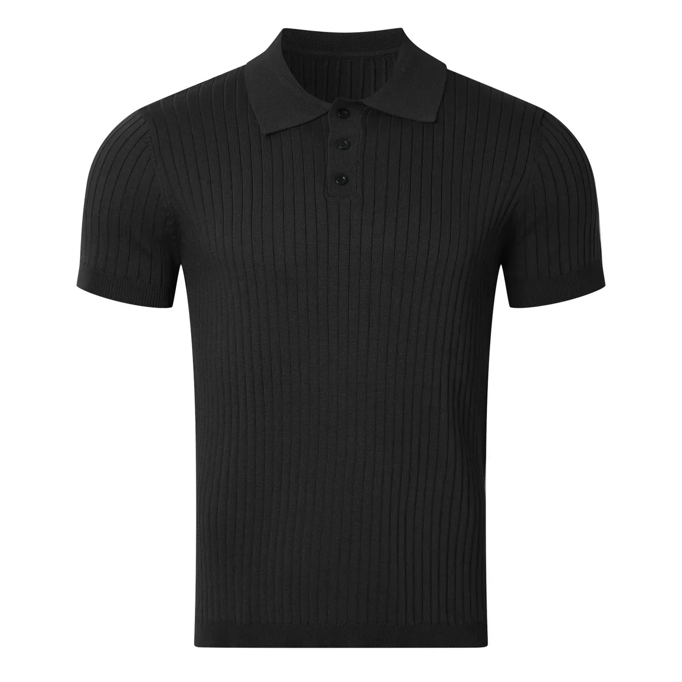 Dion – Geripptes Poloshirt mit Knopfleiste