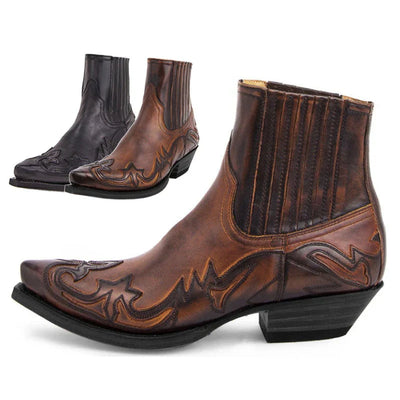 Cowboy-Schlupfstiefel für Herren | Knöchellang