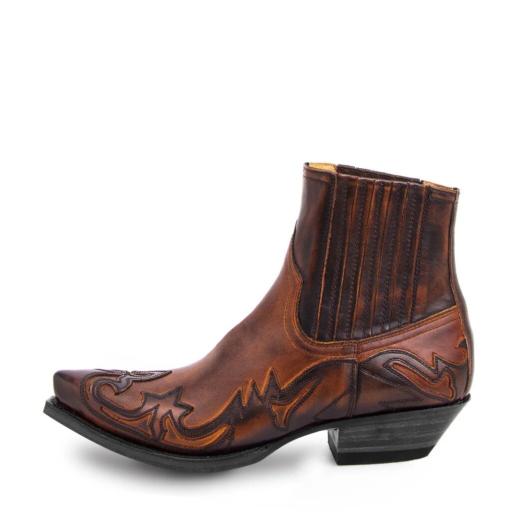 Cowboy-Schlupfstiefel für Herren | Knöchellang
