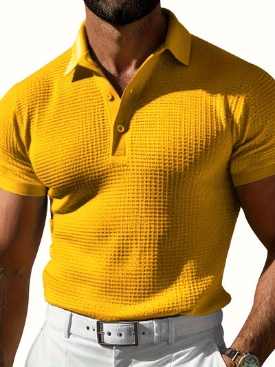 Xandro – Strukturiertes Kurzarm-Poloshirt