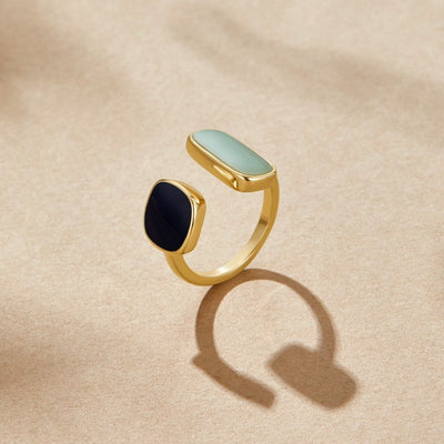 Doppelstein-Ring mit geschlossenem Wickeldesign