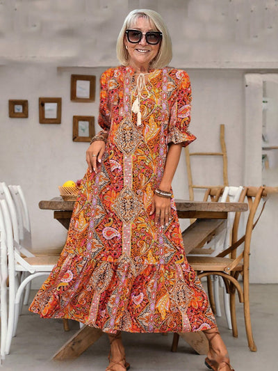 Averie – Bedrucktes Boho-Midikleid