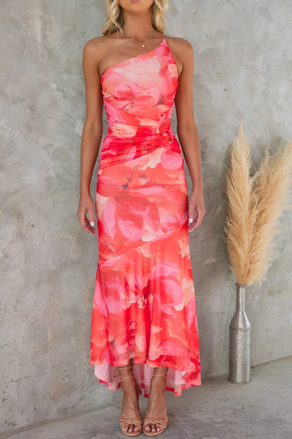 Hilke – Schulterfreies Midikleid