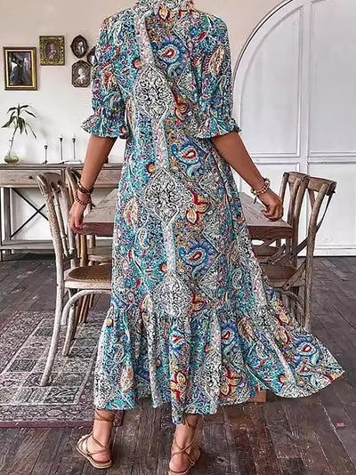 Averie – Bedrucktes Boho-Midikleid