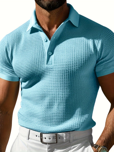 Xandro – Strukturiertes Kurzarm-Poloshirt