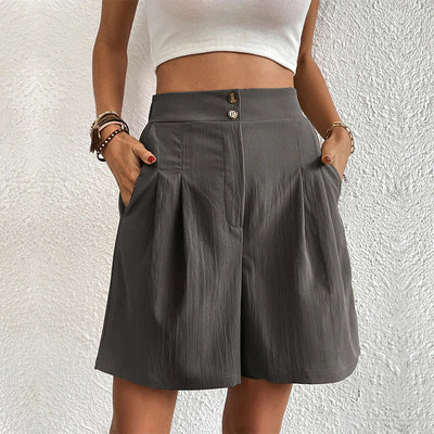 Jannika – Weit geschnittene High-Waist-Shorts mit Faltenwurf
