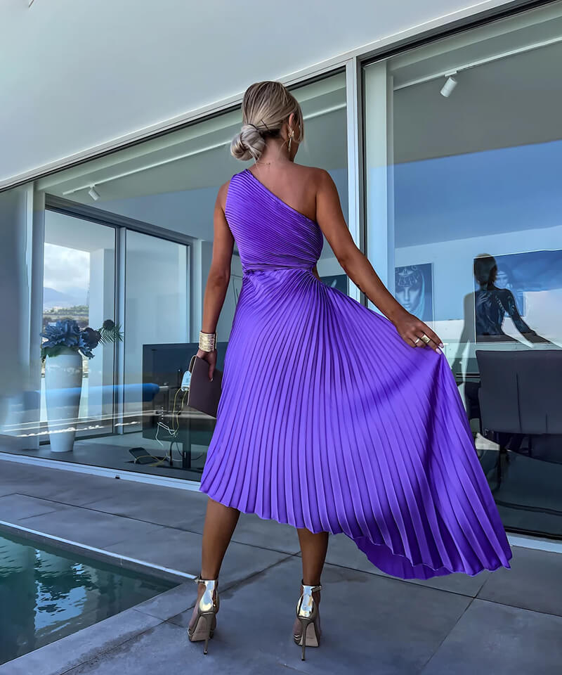 Hilmara – One-Shoulder-Midikleid
