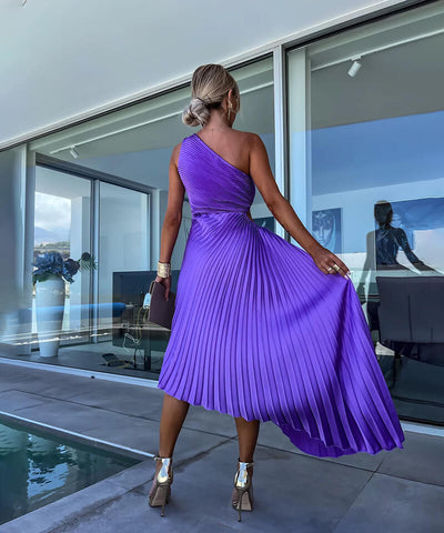 Hilmara – One-Shoulder-Midikleid