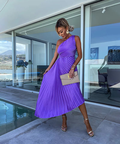Hilmara – One-Shoulder-Midikleid
