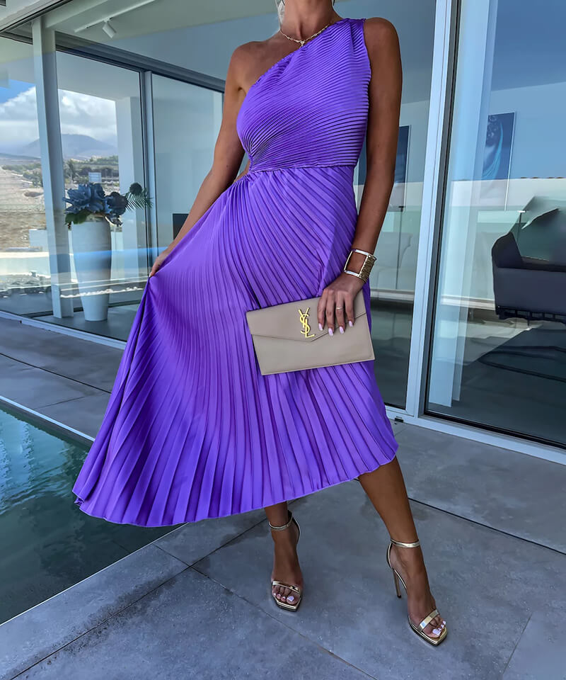 Hilmara – One-Shoulder-Midikleid