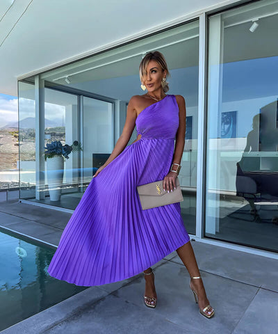 Hilmara – One-Shoulder-Midikleid