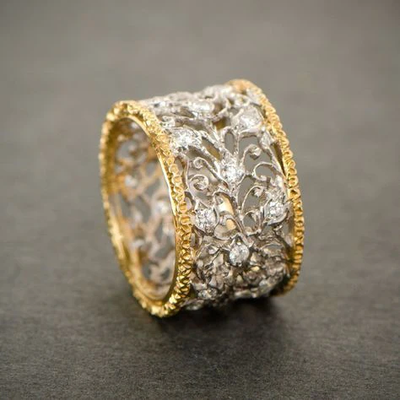 Vintage-Zirkonia-Ring mit besonderen Details
