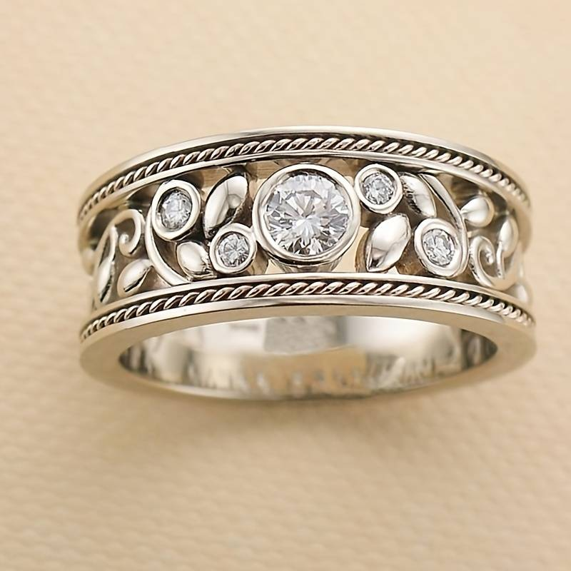 Vintage Silber- &amp; Zirkonia-Ring