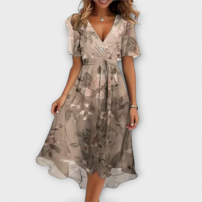 Annegret | Lässiges V-Ausschnitt-Kleid 