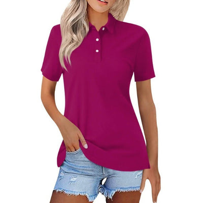 Priscella – Klassisches Polo-Top mit Knöpfen
