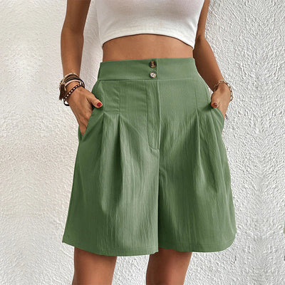 Jannika – Weit geschnittene High-Waist-Shorts mit Faltenwurf