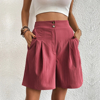 Jannika – Weit geschnittene High-Waist-Shorts mit Faltenwurf