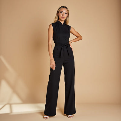 Kerstine – Taillierter Jumpsuit mit weitem Bein