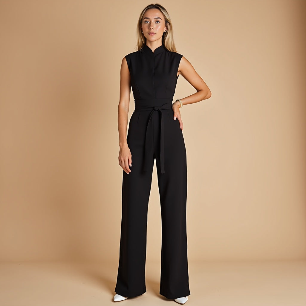 Kerstine – Taillierter Jumpsuit mit weitem Bein
