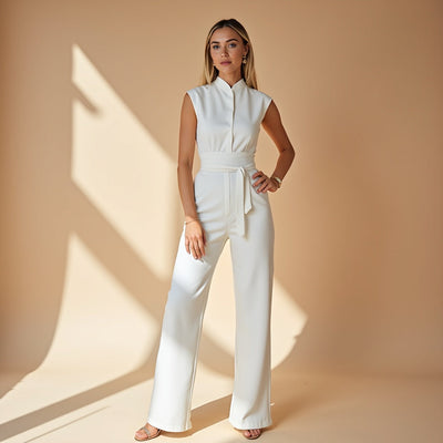 Kerstine – Taillierter Jumpsuit mit weitem Bein