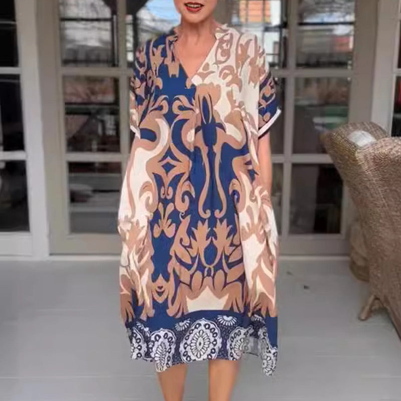 Alessia | Luftiges Midikleid mit V-Ausschnitt 