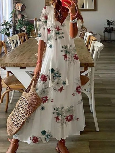 Arianelle – Bedrucktes Boho-Midikleid 